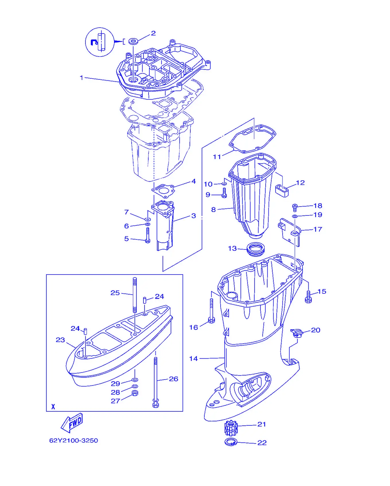 アツパーケーシング爆炸图
